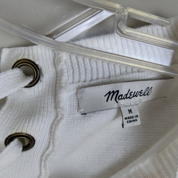 Madewell | White Back Lace Up Top - K2 - Picture 5 of 8